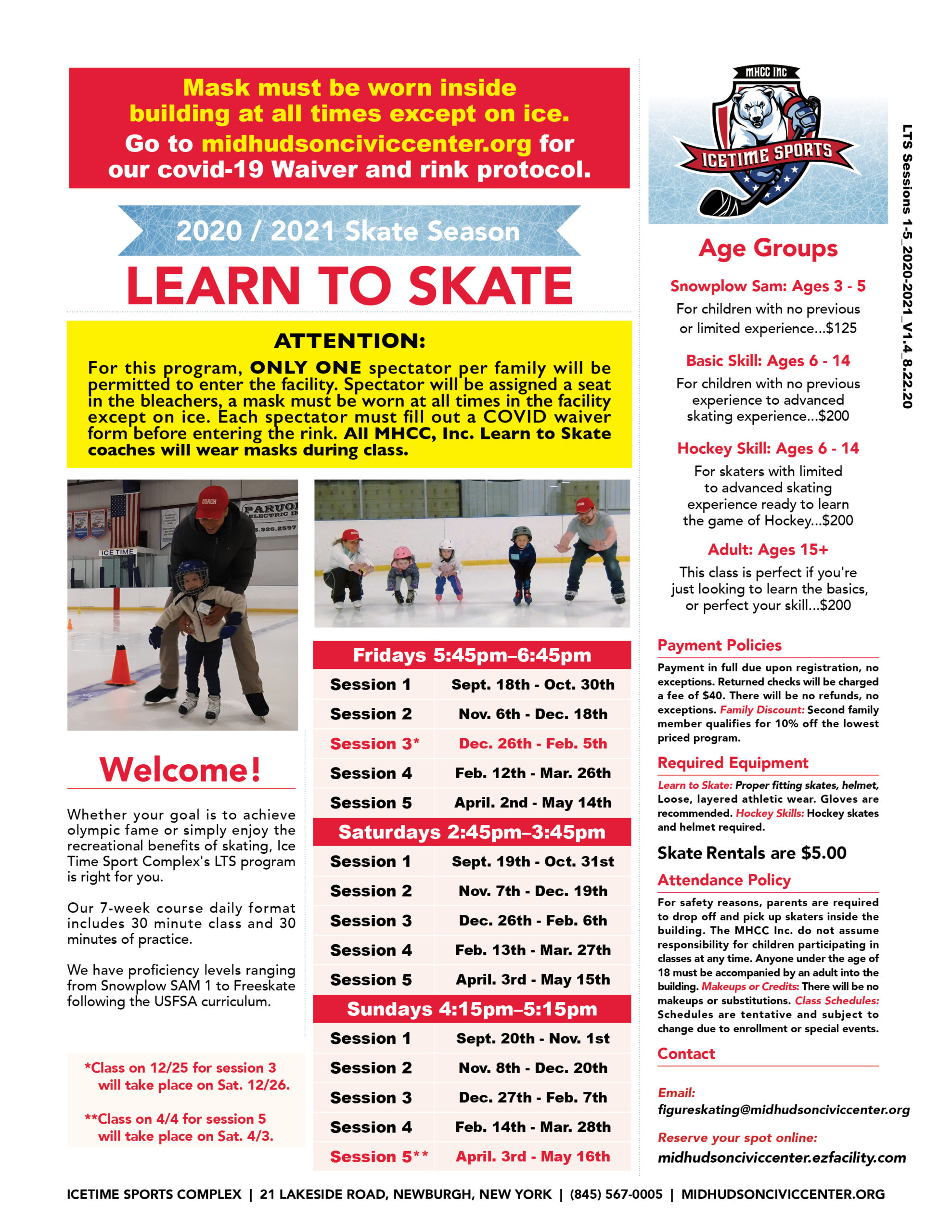 LEARN TO SKATE MId Hudson Civic Center inc.