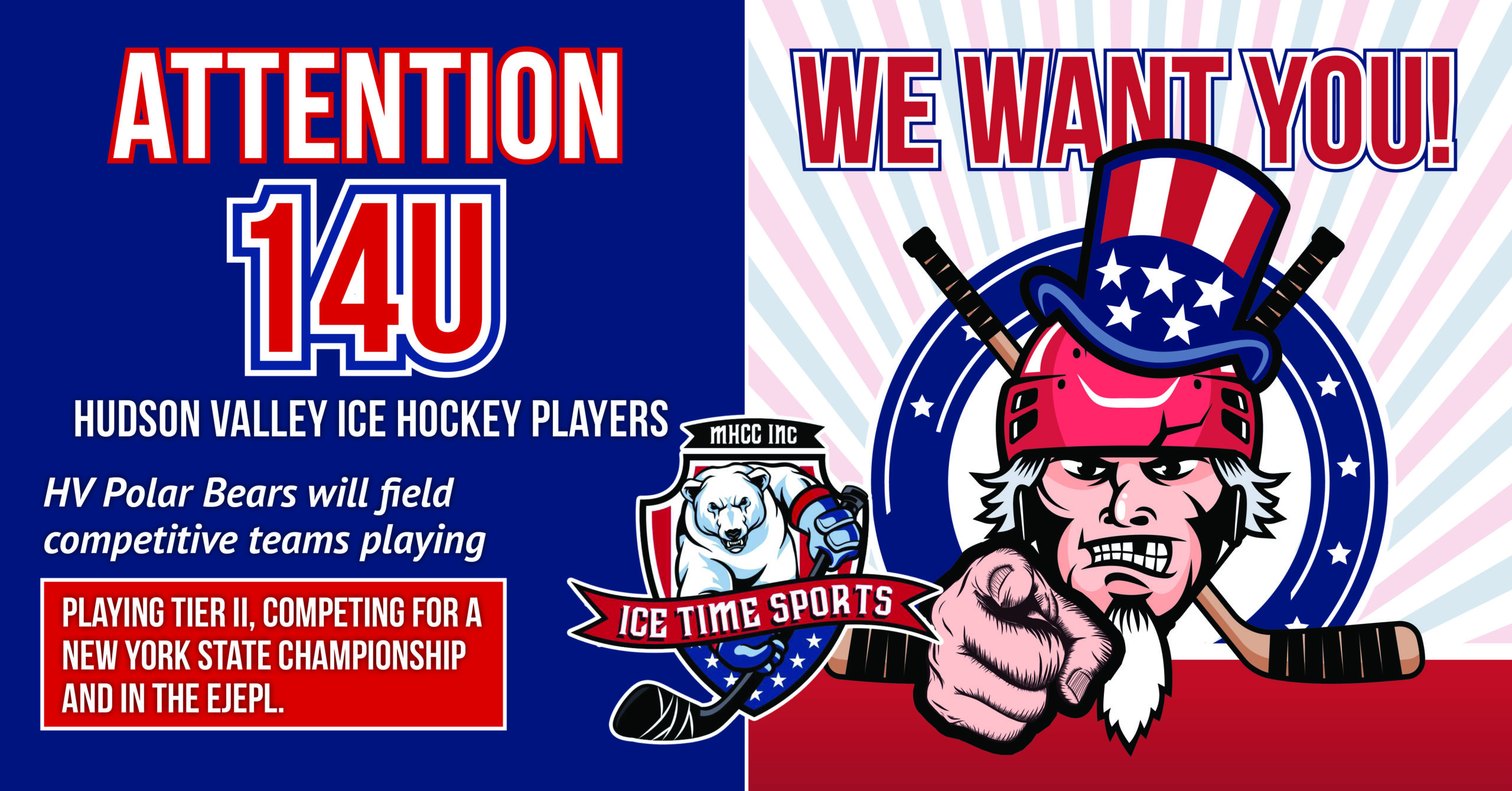 Attention 14U Hudson Valley Ice Hockey Players – WE WANT YOU!