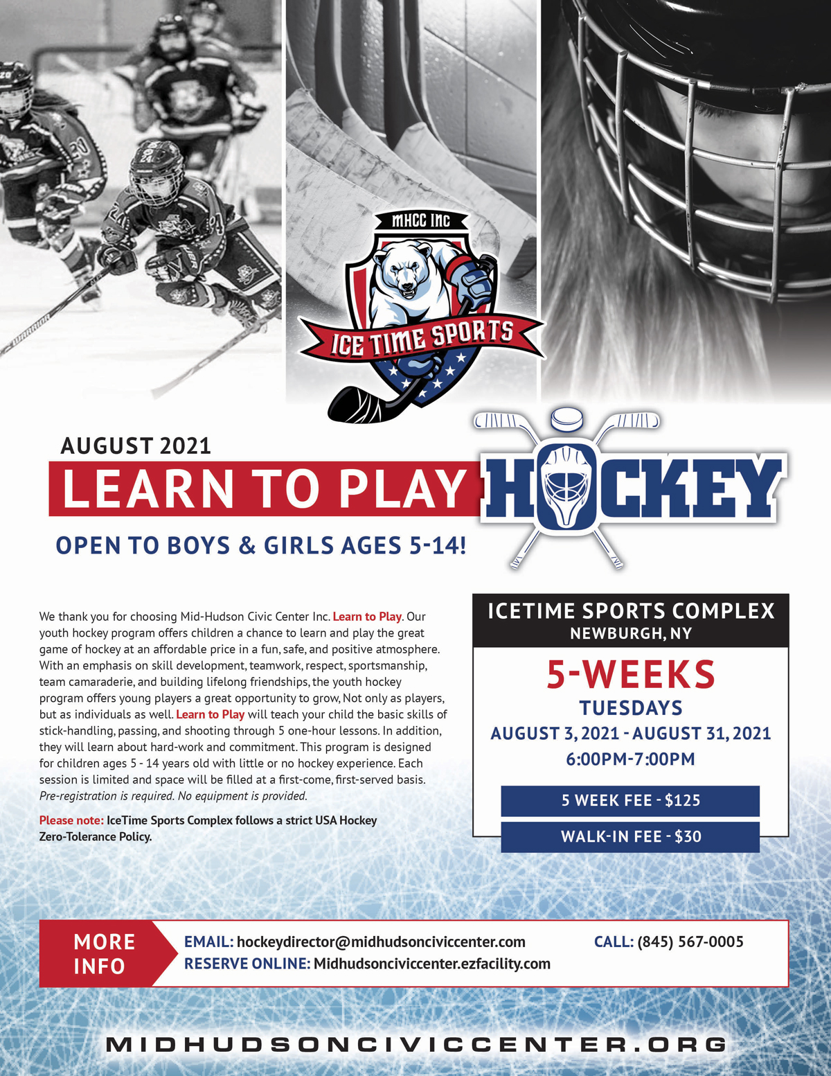 Learn to Play Hockey - July 6 - July 27