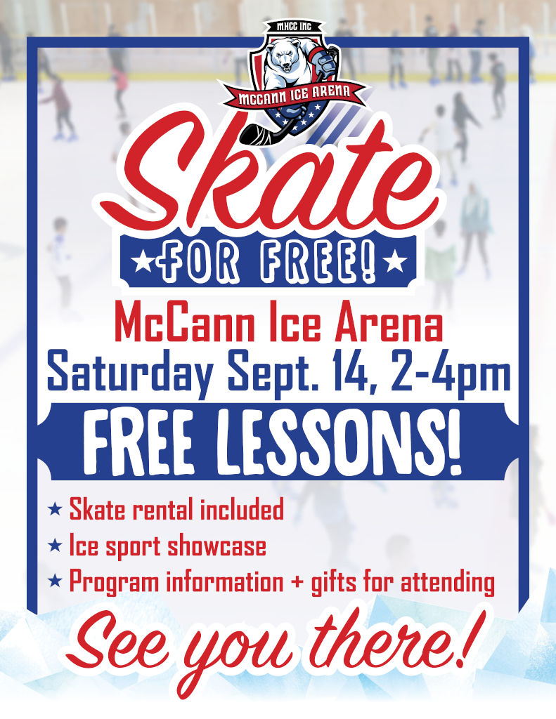 Skate for FREE @ McCann and IceTime