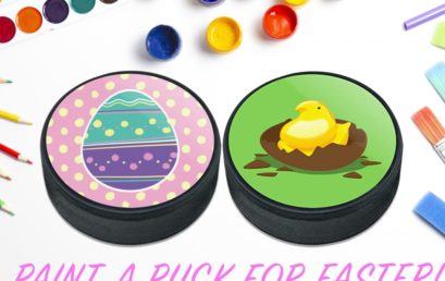Paint a puck for Easter contest!